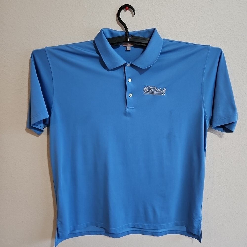 Peter Millar Summer Comfort Polo Mens Size 2XL Blue Team Hendrick Racing Shirt‎